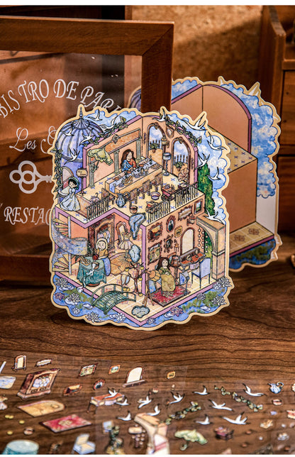 Dream Island Series | Healing Student DIY Journal Scene Sticker Pack # 57