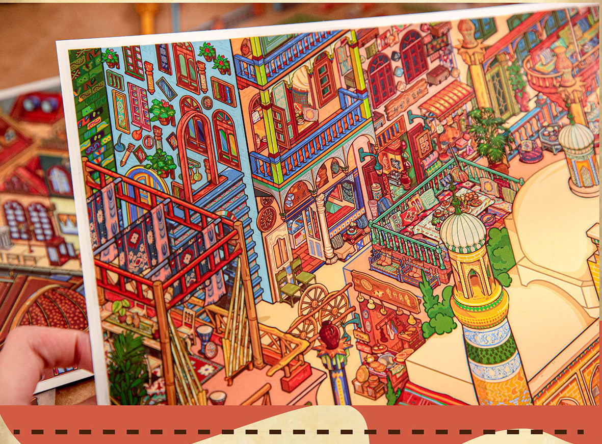 City Travel | Cute Cartoon 3D Mini Scene Stress Relief Scene Stickers # 62