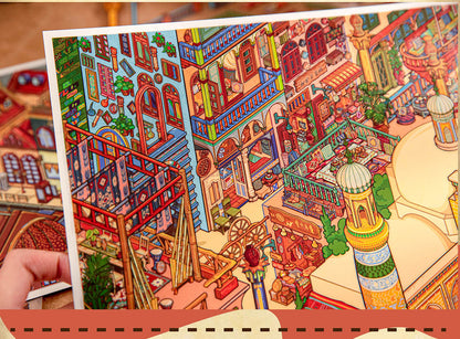 City Travel | Cute Cartoon 3D Mini Scene Stress Relief Scene Stickers # 62