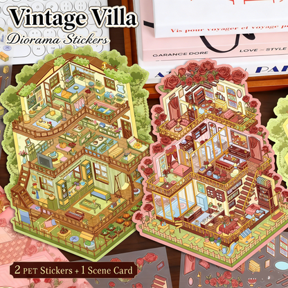 Large Luxury 2-Layer Villa | 3D Mini Scene Stress Relief Landscape Stickers # 77