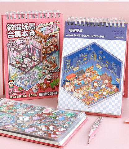 Scene Sticker Collection Book | 3D House Gift for Girls # 71