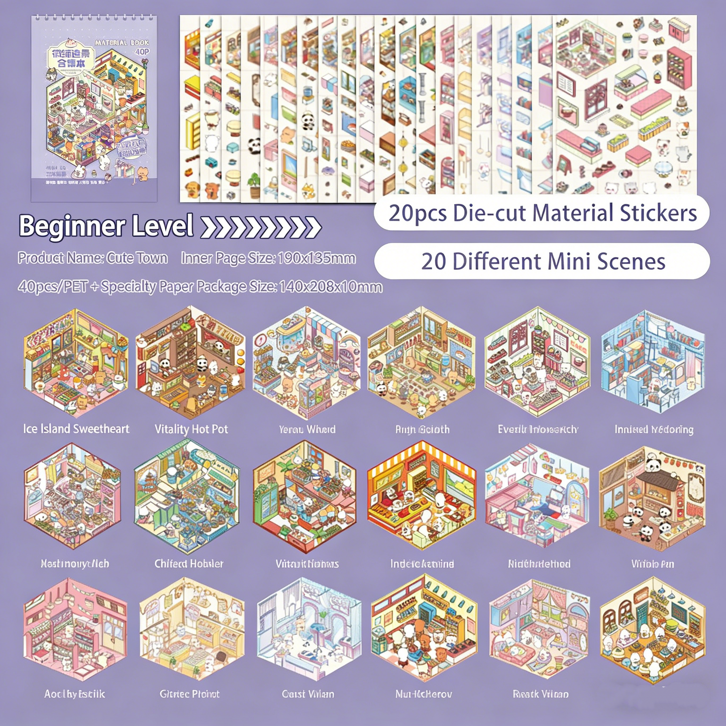 Scene Sticker Collection Book | 3D House Gift for Girls # 71