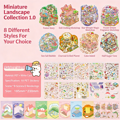 Scene Sticker Collection Book | 3D House Gift for Girls # 71