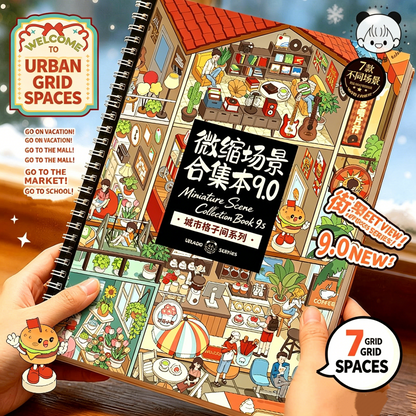 TELADO DIY 3D Scene Stickers Collection Book 8.0 Landscaping Stickers Fun Cartoon Three-dimensional Cabin Handbook Stickers Girls Children's Educational Toys DIY Adults Unzip Handbook Stickers Decorative Stickers#81
