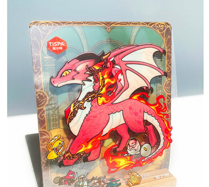 Anatomical Restoration Scene Sticker Puzzle - Visible Structure of Red Dragon (Fantasy Creature), Educational Toy # 18