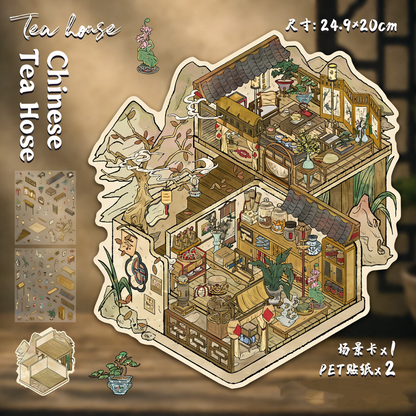 Large Luxury 2-Layer Villa | 3D Mini Scene Stress Relief Landscape Stickers # 77