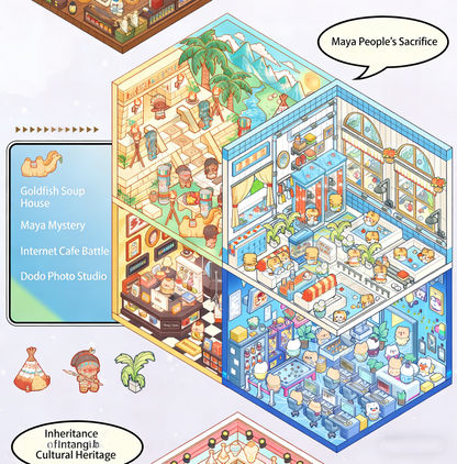 Slightly Horrific Scene Sticker Album | 20 3D Scenes for Kids - Adults # 78