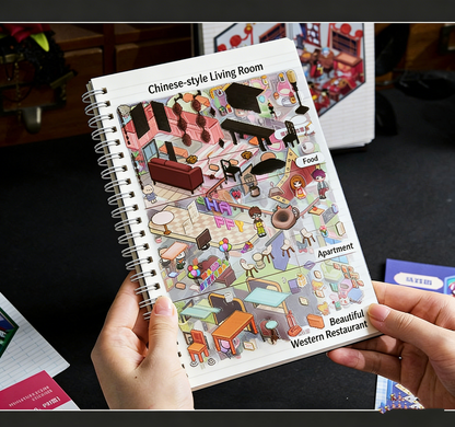 Slightly Horrific Scene Sticker Album | 20 3D Scenes for Kids - Adults # 78