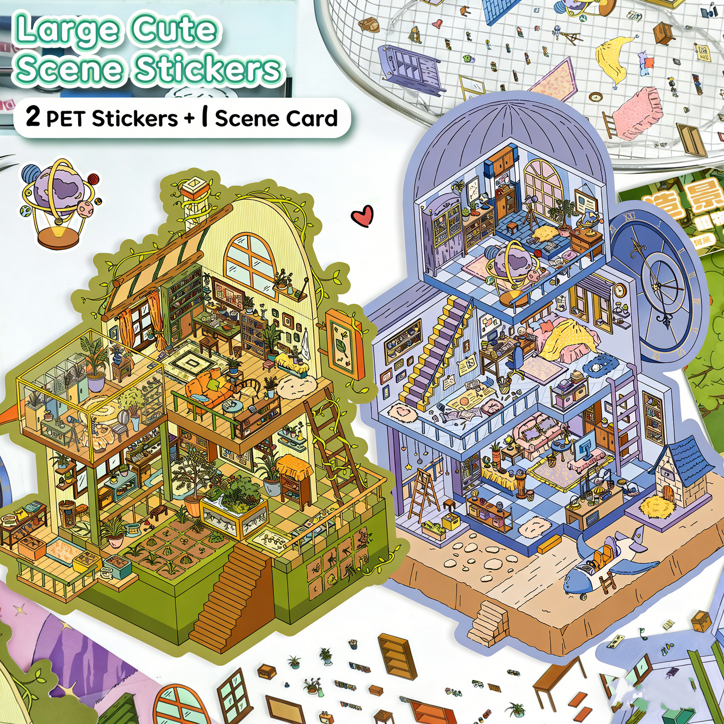 Large Luxury 2-Layer Villa | 3D Mini Scene Stress Relief Landscape Stickers # 77