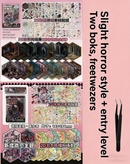 Slightly Horrific Scene Sticker Album | 20 3D Scenes for Kids - Adults # 78