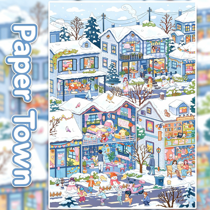Junbei DIY 3D Scene Stickers 16.0 Town Street View Series Miniature Scene Stickers #333