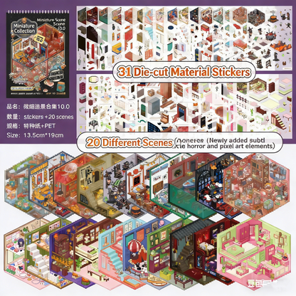 Slightly Horrific Scene Sticker Album | 20 3D Scenes for Kids - Adults # 78