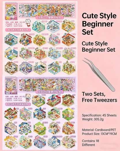 Slightly Horrific Scene Sticker Album | 20 3D Scenes for Kids - Adults # 78
