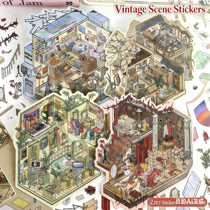 Large Luxury 2-Layer Villa | 3D Mini Scene Stress Relief Landscape Stickers # 77