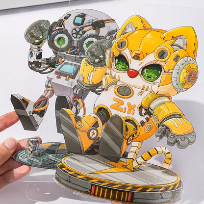 Mechanical CAT Collage Series Scene Stickers & Anatomical Restoration Series - Large Size Mini Scene DIY Sticker Art # 45