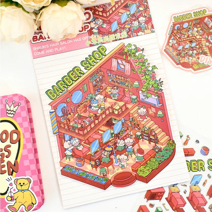 Senyou DIY 3D Scenes Stickers 8.0 Cos boss miniature scene #280