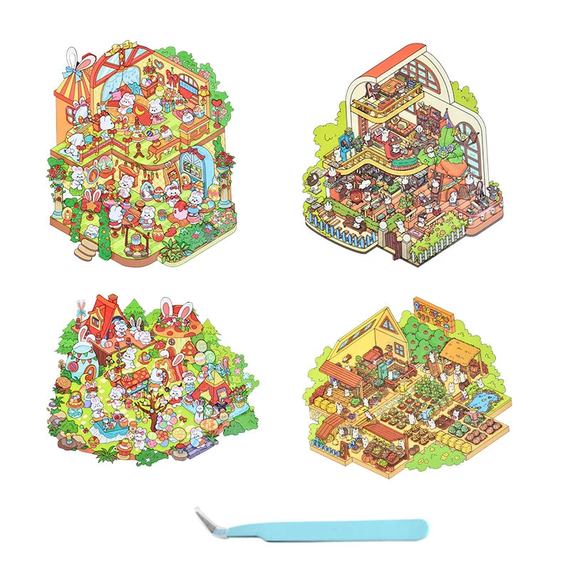 Senyou DIY 3D Scenes Stickers 10.0 Easter Series Miniature Scene #272