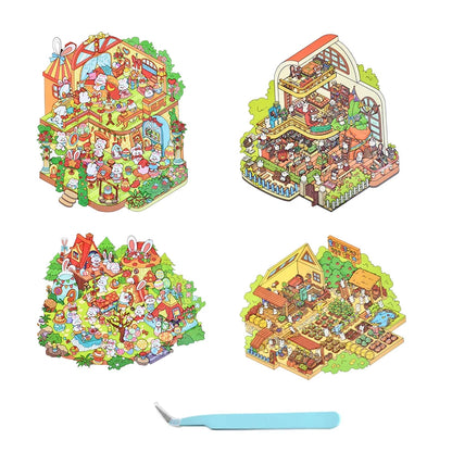 Senyou DIY 3D Scenes Stickers 10.0 Easter Series Miniature Scene #272