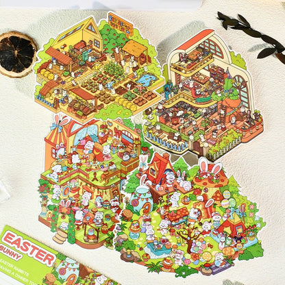 Senyou DIY 3D Scenes Stickers 10.0 Easter Series Miniature Scene #272