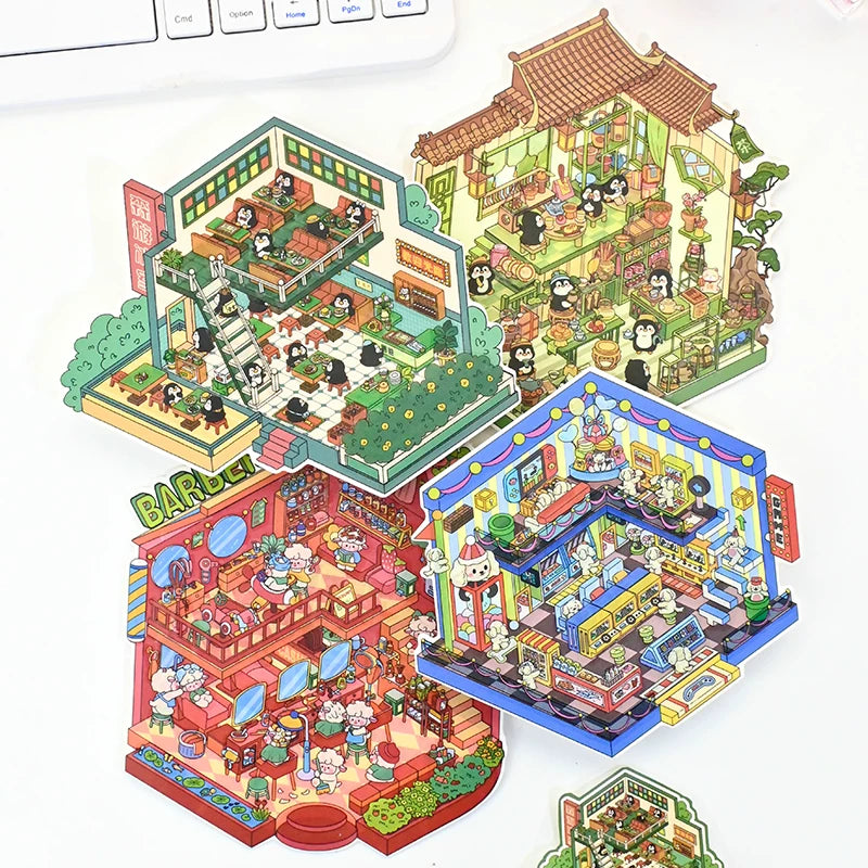 Senyou DIY 3D Scenes Stickers 8.0 Cos boss miniature scene #280
