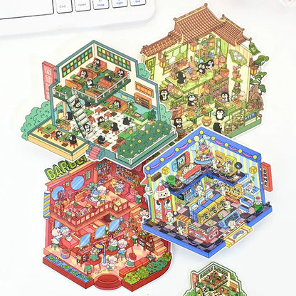 Senyou DIY 3D Scenes Stickers 8.0 Cos boss miniature scene #280