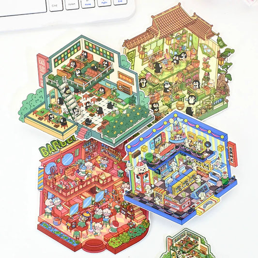 Senyou DIY 3D Scenes Stickers 8.0 Cos boss miniature scene #280