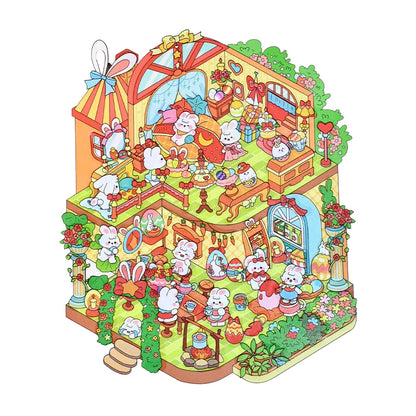 Senyou DIY 3D Scenes Stickers 10.0 Easter Series Miniature Scene #272