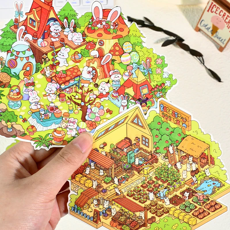 Senyou DIY 3D Scenes Stickers 10.0 Easter Series Miniature Scene #272