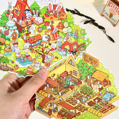 Senyou DIY 3D Scenes Stickers 10.0 Easter Series Miniature Scene #272