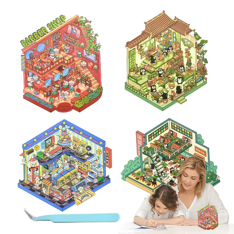 Senyou DIY 3D Scenes Stickers 8.0 Cos boss miniature scene #280