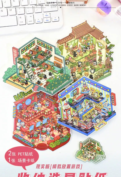 Senyou DIY 3D Scenes Stickers 8.0 Cos boss miniature scene #280
