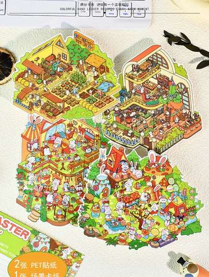 Senyou DIY 3D Scenes Stickers 10.0 Easter Series Miniature Scene #272