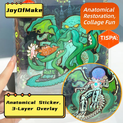 Anatomical Restoration Scene Sticker Puzzle - Visible Structure of Cthulhu (Fantasy Creature), Educational Toy # 19