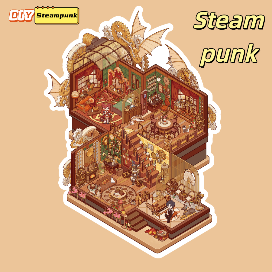 My Leisure Time 2.0 Diorama Sticker Puzzle (Large Version) - 3D Mini House, Cute DIY Supplies # 4