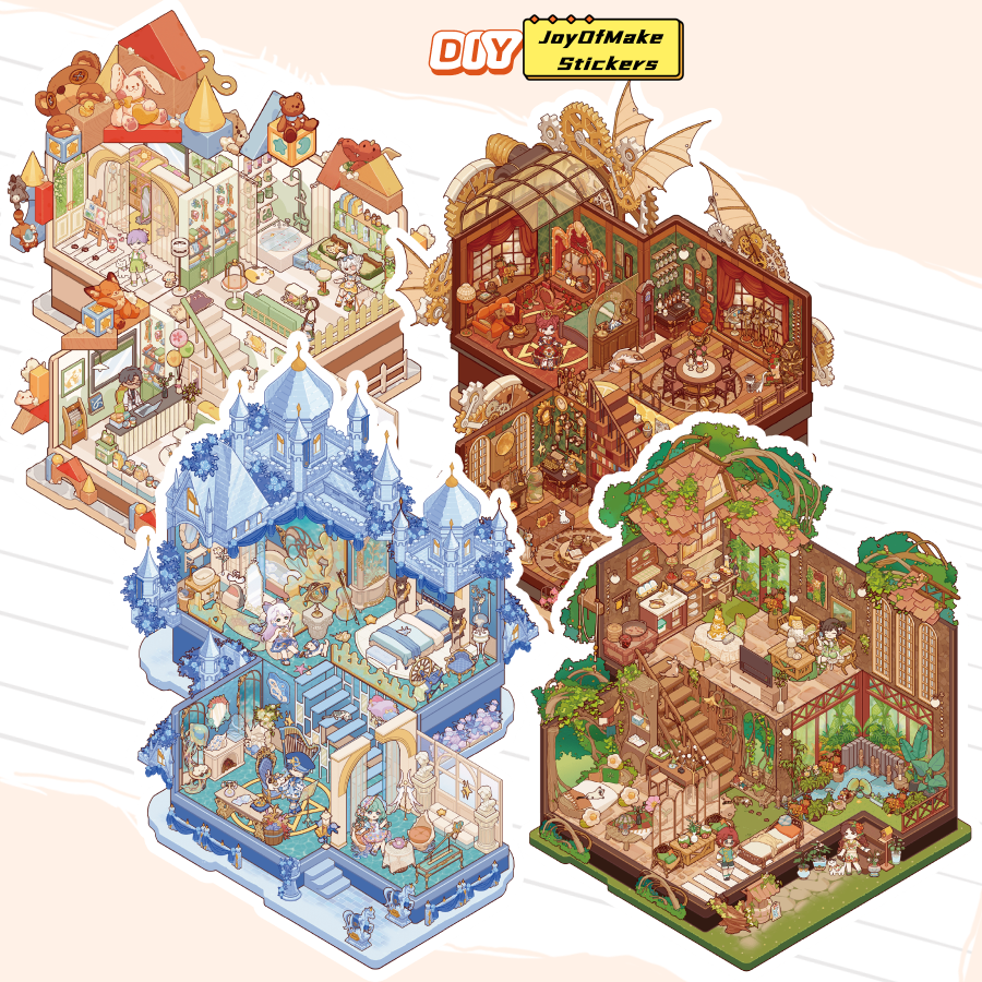 My Leisure Time 2.0 Diorama Sticker Puzzle (Large Version) - 3D Mini House, Cute DIY Supplies # 4