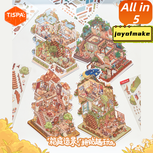 My Leisure Time 5.0 Scene Sticker Puzzle (Large Version) - 3D Mini House, Cute DIY Supplies # 6