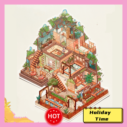 My Leisure Time 5.0 Scene Sticker Puzzle (Large Version) - 3D Mini House, Cute DIY Supplies # 6