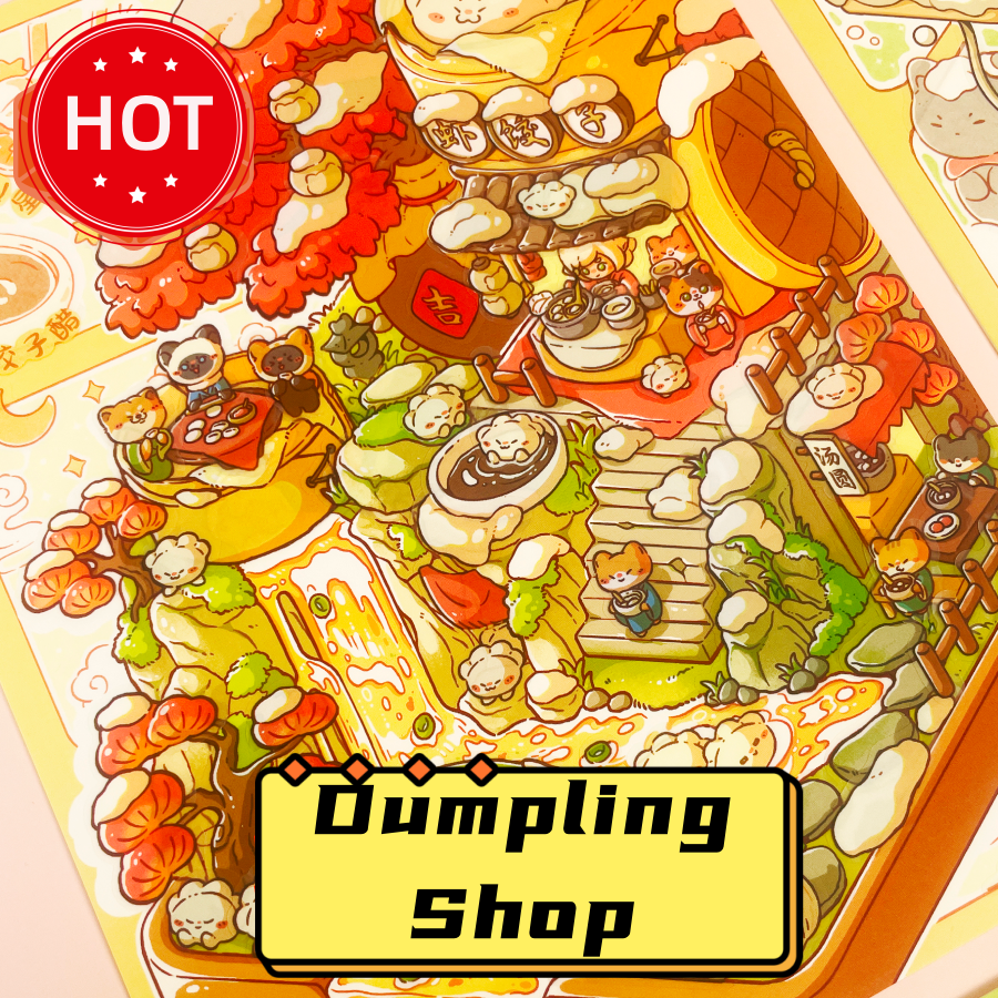 Meow Shop Scene Sticker Puzzle - 3D Mini House, Cute DIY Journal & Scrapbook Supplies for Kids # 8