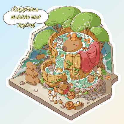 Scene Sticker (Meow Cottage & Sweet Farm) - 3D Mini Scene, Cute DIY Journal & Scrapbook Supplies # 15