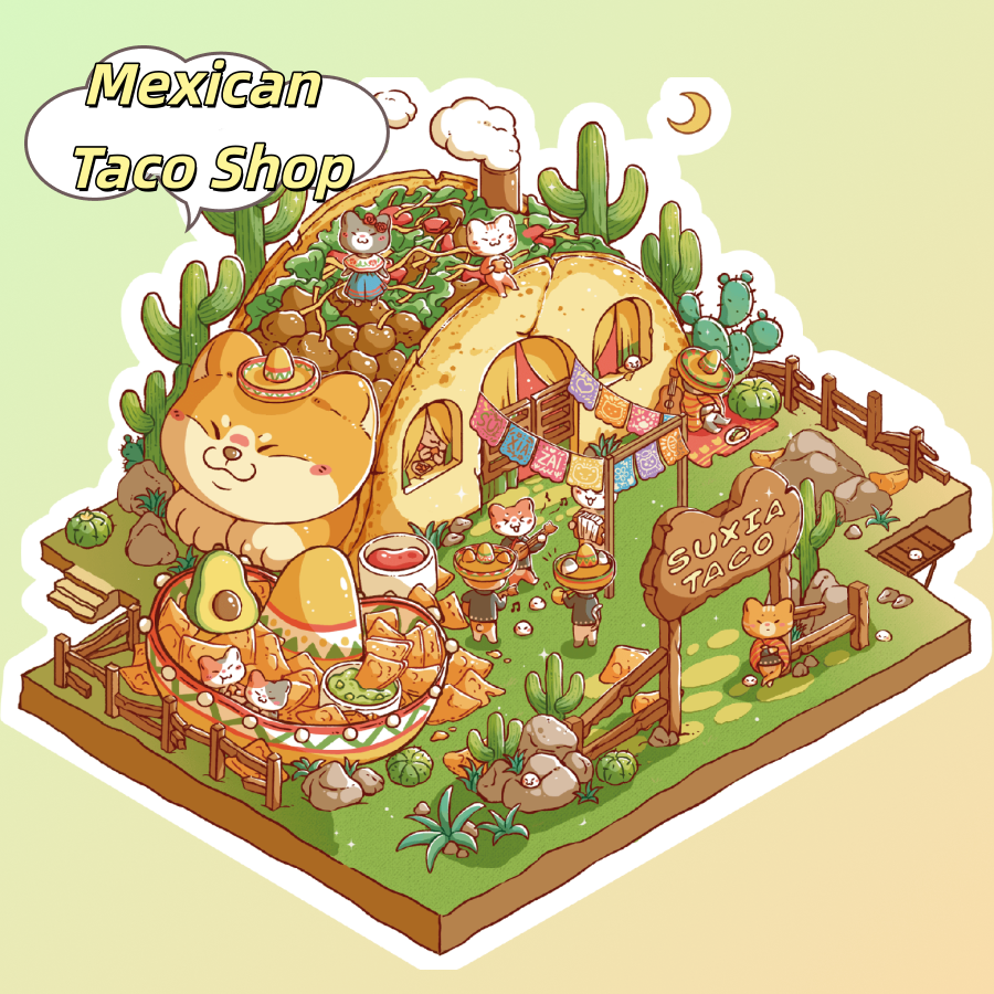 Scene Sticker (Meow Cottage & Sweet Farm) - 3D Mini Scene, Cute DIY Journal & Scrapbook Supplies # 15