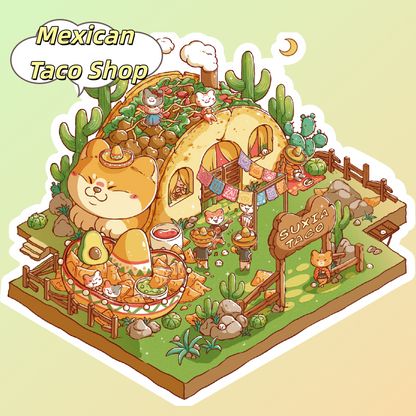Scene Sticker (Meow Cottage & Sweet Farm) - 3D Mini Scene, Cute DIY Journal & Scrapbook Supplies # 15