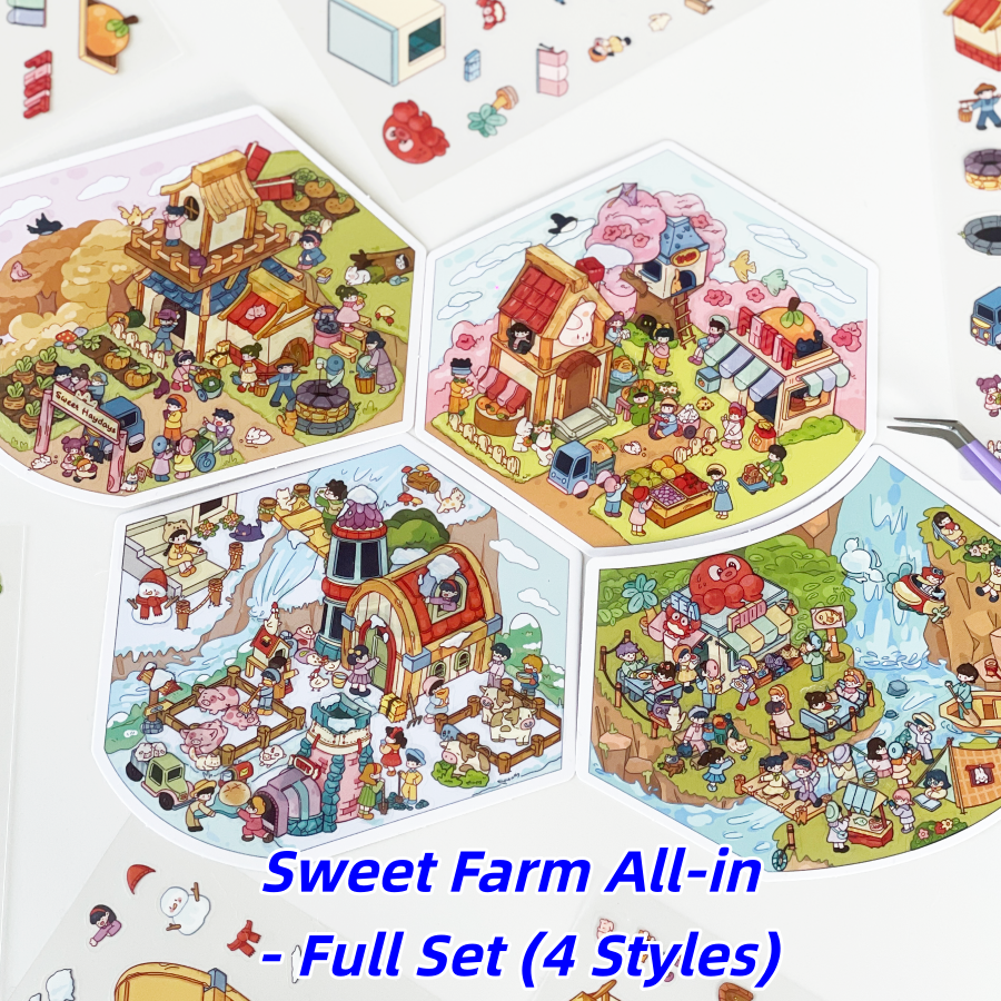 Scene Sticker Collection - 3D Mini House, DIY Journal & Scrapbook Supplies, Stress Relief Toy # 27