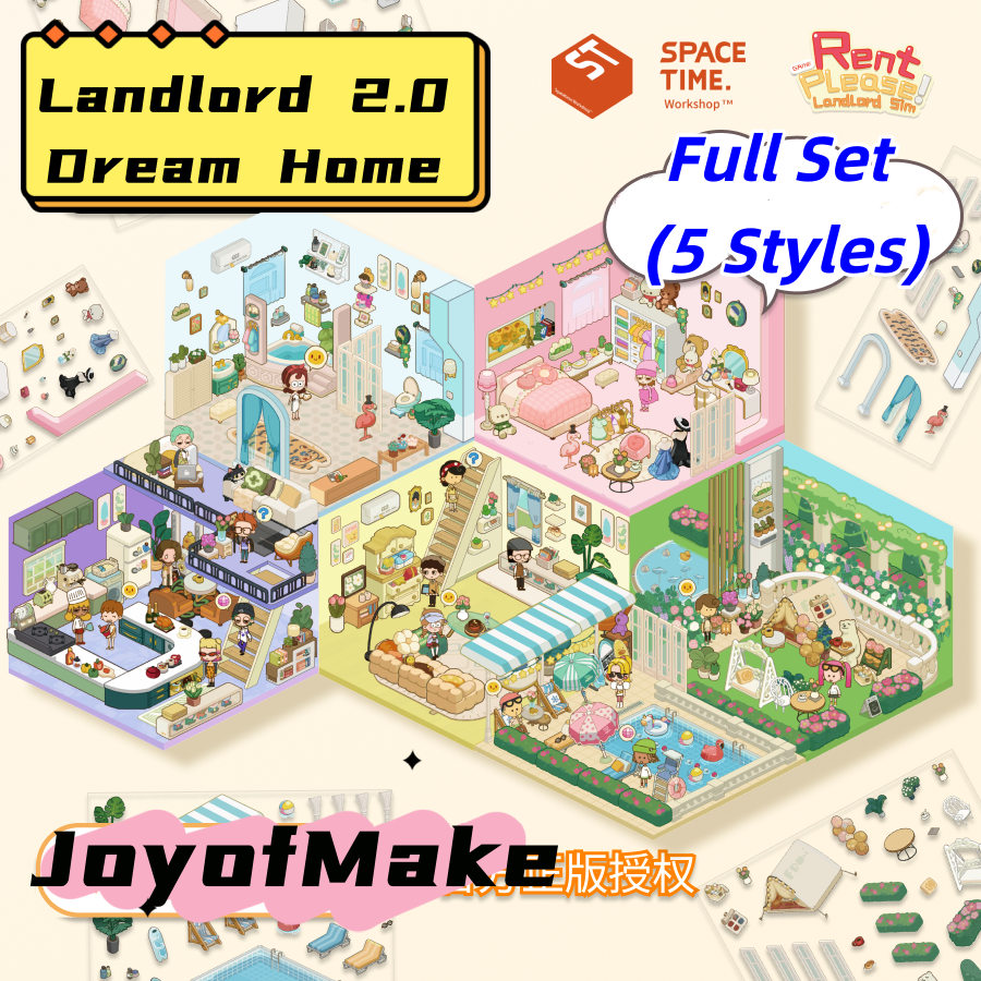 Scene Sticker Collection - 3D Mini House, DIY Journal & Scrapbook Supplies, Stress Relief Toy # 27