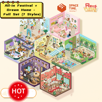 Landlord Simulator Scene Sticker - 3D Mini House, Cute DIY Journal & Scrapbook Supplies, Stress Relief Toy #36