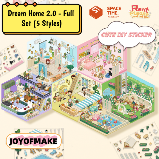 Landlord Simulator Scene Sticker - 3D Mini House, Cute DIY Journal & Scrapbook Supplies, Stress Relief Toy #36