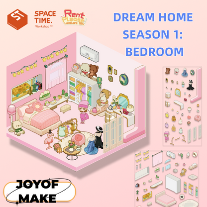 Landlord Simulator Scene Sticker - 3D Mini House, Cute DIY Journal & Scrapbook Supplies, Stress Relief Toy #36