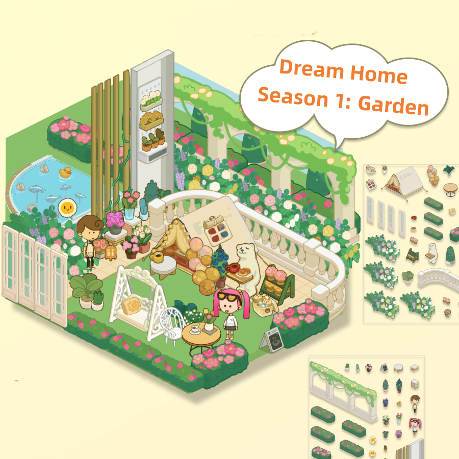 Landlord Simulator Scene Sticker - 3D Mini House, Cute DIY Journal & Scrapbook Supplies, Stress Relief Toy #36