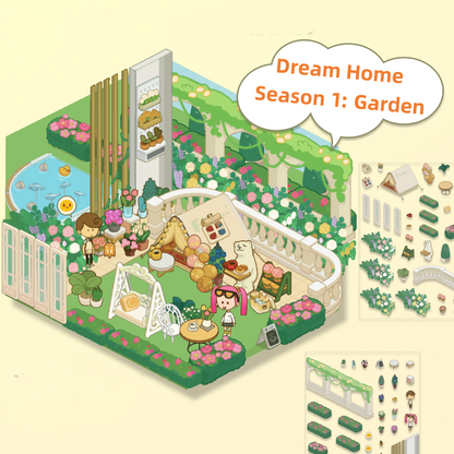 Landlord Simulator Scene Sticker - 3D Mini House, Cute DIY Journal & Scrapbook Supplies, Stress Relief Toy #36