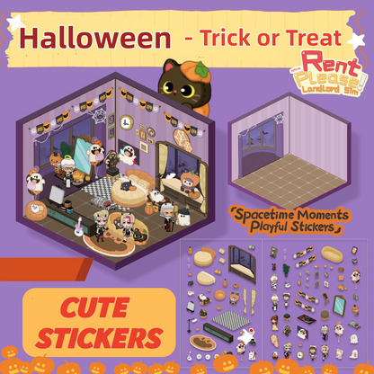 Landlord Simulator Scene Sticker - 3D Mini House, Cute DIY Journal & Scrapbook Supplies, Stress Relief Toy #36