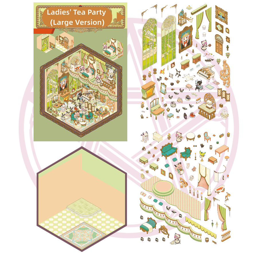 The Wolf Family Scene Sticker Puzzle - 3D Mini House, Cute DIY Journal & Scrapbook Supplies # 37